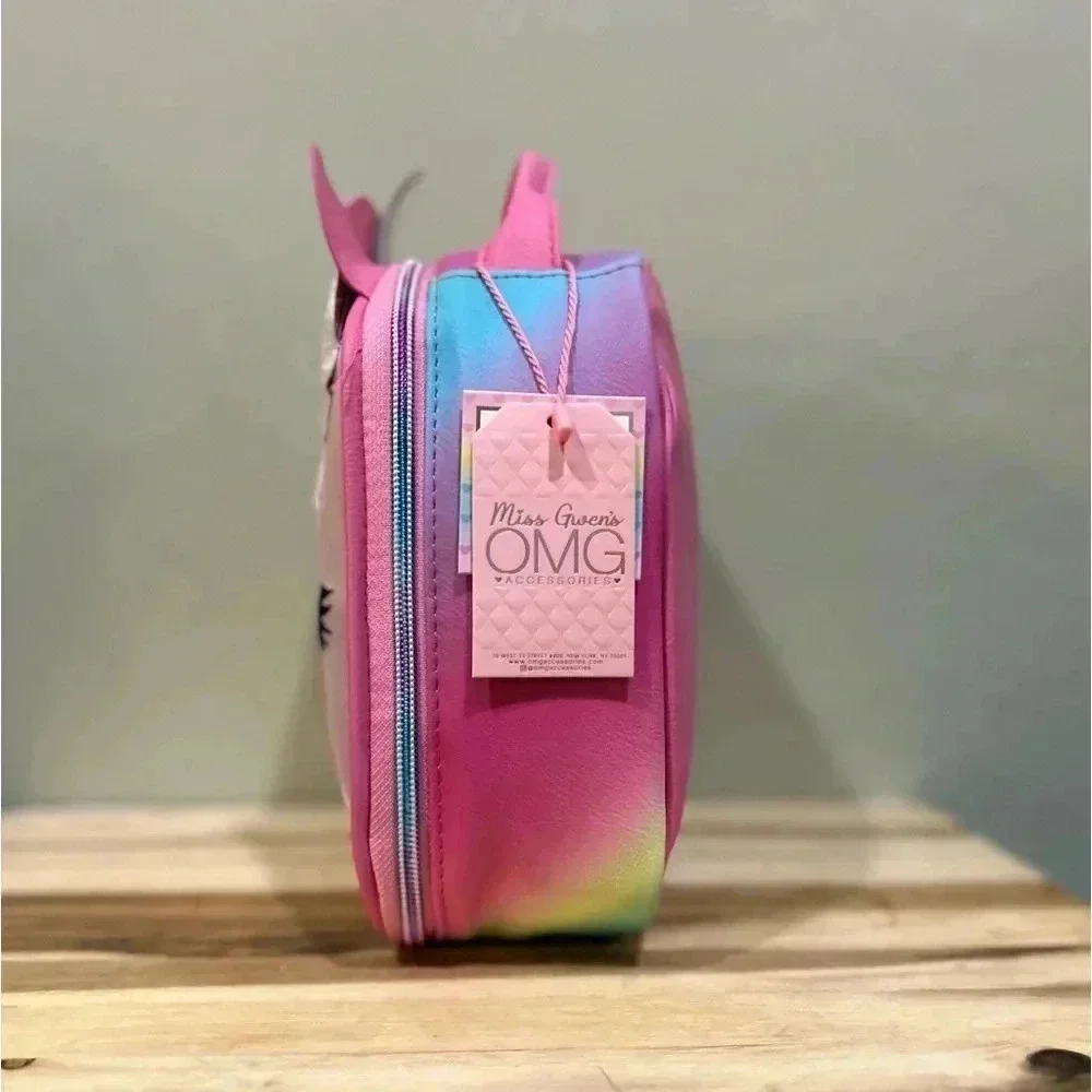 Miss Gwens OMG Accessories Insulated Lunch Bag Rainbow Glitter Accents NWTS